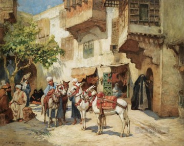 フレデリック・アーサー・ブリッジマン Painting - 北アフリカのマーケットプレイス フレデリック・アーサー・ブリッジマン